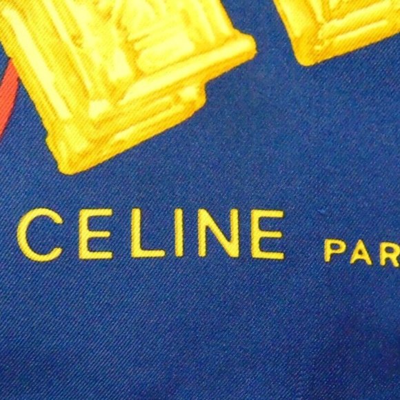 (D385) Celine Paris Silk Scarf - Picture 4 of 4